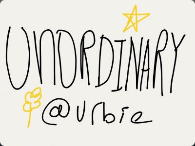 Sketch of the made up word unordinary