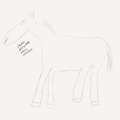 Rough sketch of a horse